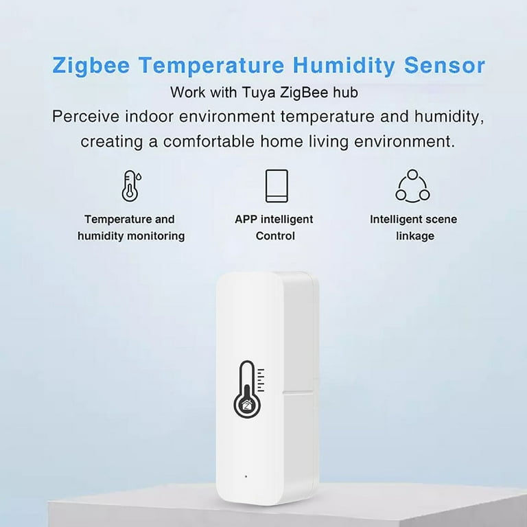 WiFi Temperature Humidity Sensor Smart Temperature And Humidity Sensor  Battery Powered Smart Home Security Work 