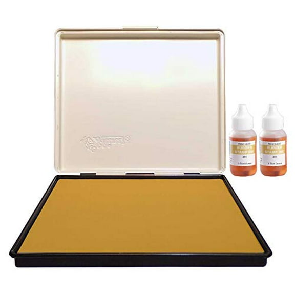 Infusion 7" x 8" Extra Large Industrial Stamp Ink Pad, Your Go to Large Stamp Ink Pad for Bright Color, Even Coverage and Durability, Zinc Stamp Pad