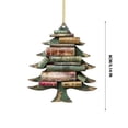 thumbnail image 5 of Christmas Tree Double Sided Acrylic Hanging Ornament,Xmas Tree Shaped Bookcase Pendants,Christmas Ornaments Decor,Books Stacked Decorations Christmas Books Lovely Acrylic Pendent, 5 of 5