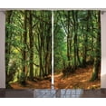 thumbnail image 2 of Woodland Curtains Woodland Scene with Trees and Pathway Foliage Trunk Greenery Outdoor Scenic Picture Living R, 2 of 4