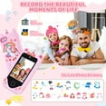thumbnail image 2 of Children's Smart Phone Toy: Touchscreen, HD, Dual-Camera Kids' Toy Phone with 32GB SD Card—Travel Toy, Perfect Birthday or Christmas Gift for Girls Aged 3–10（purple one）, 2 of 7