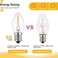 thumbnail image 4 of C7 LED Vintage Filament Bulb 0.5W E12 Candelabra Base, 2700K Warm White, Dimmabl Candle Bulb for Holiday String Lights & Indoor Decorative Lighting, 6Pack, 4 of 7