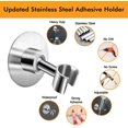 thumbnail image 2 of Soporte de cabeza de ducha de acero inoxidable, soporte de cabeza de ducha de baño de mano adhesivo ajustable 360, soporte de pared de ducha de metal sin herramientas brand modelStyleType, 2 of 2