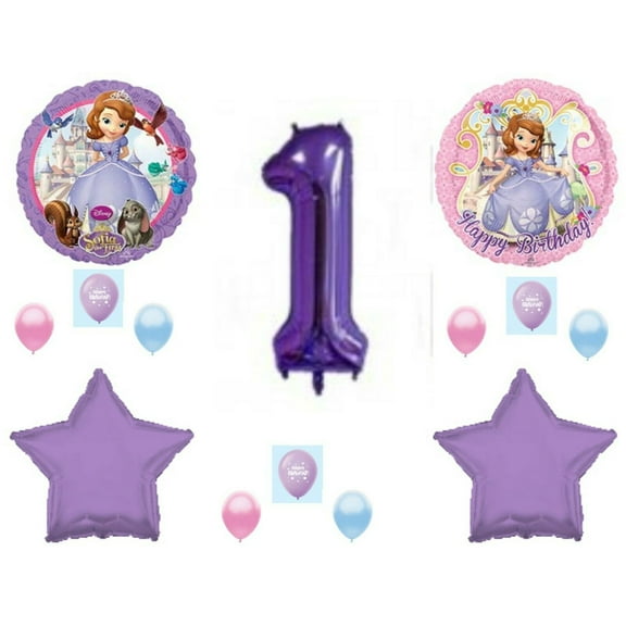 Sofia The First 1st Birthday balloons Decoration Princess Purple