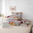 thumbnail image 6 of Manfei Female Women Chic Floral Rose Bedding Comforter Set 7pcs,Vintage Aesthetics Queen Bedding Sets Super Cozy,Butterflies Flowers Queen Sheet Sets,Luxury Bedroom Decor,Reversible, 6 of 8