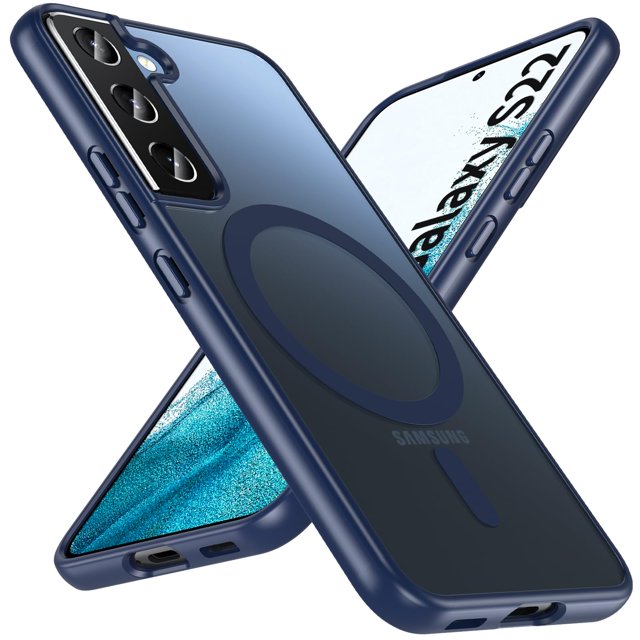 Funda Hensinple para Samsung Galaxy S22 de 6.1 pulgadas, de grado militar, azul