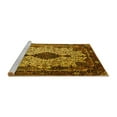 thumbnail image 2 of Ahgly Company Machine Washable Indoor Rectangle Medallion Yellow Traditional Area Rugs, 7' x 10', 2 of 4
