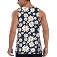 thumbnail image 3 of Fotbe Daisy Floral Pattern Men's Quick Dry Workout Tank Top Gym Muscle Tee Fitness Bodybuilding Sleeveless T Shirt Breathable Workout Shirt-4X-Large, 3 of 9