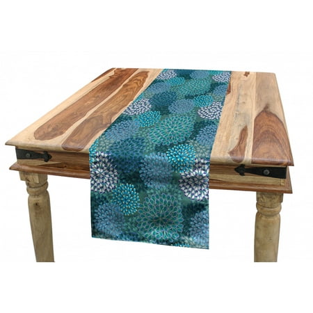 

Floral Table Runner Abstract Clove Petals Digital Featured Vibrant Circular Essence Bouquet Design Dining Room Kitchen Rectangular Runner 3 Sizes by Ambesonne