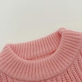 thumbnail image 3 of Kiijoy Girls Sweater Solid Color Soft Knit Crew Neck Pullover Winter Sweater, Sizes 18-24M, 3 of 6