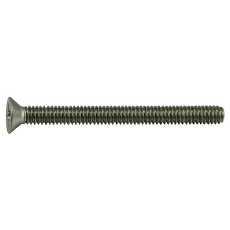 

#12-24 x 2-1/2 18-8 Stainless Phillips Flat Head Machine Screws (10 pcs.)