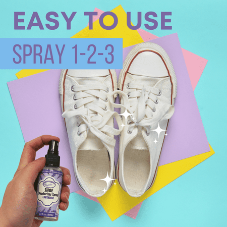 Air Jungles Odor Deodorizer Spray for Shoes, Gym Bags, Drawers, and Locker, Lavender Zen Scent, Natural Tea polyphenols and Essential Oil Long Lasting Odor Eliminator Air Freshener