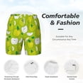 thumbnail image 5 of Balery Green Apple Mens Swim Trunks Swim Shorts for Men Quick Dry Inseam Beach Shorts with Compression Liner Pocket-Large, 5 of 9