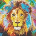 thumbnail image 3 of Diy 5D Diamond Painting By Number Kit, Colorful Lion 40 X 40Cm Diamond Embroidery Kit Animals, Diamond Painting Full 5D Rhinestone Picture Craft For Home Wall Decor, 3 of 5