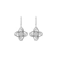 thumbnail image 2 of ARAIYA FINE JEWELRY 14K White Gold Round Lab-Grown Diamond Cluster Dangle Earrings (1/2 cttw, VS1 Clarity, D-E Color), 2 of 7