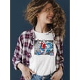 thumbnail image 2 of Surfing Cool ICEE Bear - Arctic Wave Chill Graphic Women's T-shirt, 2 of 4