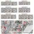 thumbnail image 3 of Spring Flowers Window Valance for Kitchen, Country Watercolor Red White Camellia Floral Green Leaf Blue Rod Pocket Short Curtain for Small Windows, Light Filtering Decorative Valance, 42 x 12 Inch, 3 of 9