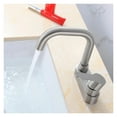 thumbnail image 3 of Bathroom Basin Faucet 304 Stainless Steel Sink Mixer Tap, Hot Cold Water 2 Holes Deck Mounted Single Handle Faucet, 3 of 6