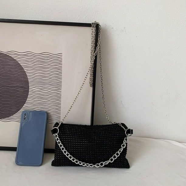 Women Handbags Chain Rhinestone Casual Tote Envelope Ladies