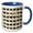 Blue/White, variant on 3drose, Modern Black and Image of Gold Diamond Cube Geometric Pattern, 11oz Mug