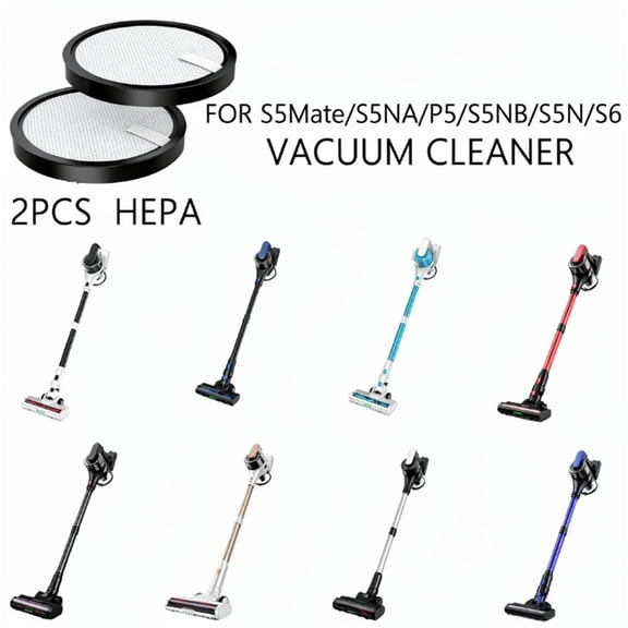 2Pcs Washable Replacement HEPA Filter for S5/P5 Cordless Vacuum Cleaner