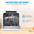thumbnail image 3 of Danolapsi Dishwasher, Countertop Dishwashers, 5 Washing Programs Mini Dishwasher with 5L Built-in Water Tank, Dishwasher Machine 360° Dual Spray, Tabletop Dishwasher with High-Temp & Air-Dry Function, 3 of 7
