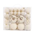 thumbnail image 2 of Leodye 48 PCS Flocked Christmas Ball Ornament , Multi Color Hanging Baubles for Christmas Tree Home Holiday Party Festive Layout -1.6IN, 2 of 8