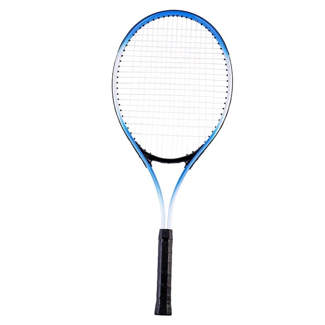 Raqueta de tenis de 27 pulgadas, raqueta de tenis individual, juego de entrenamiento de competición para principiantes con bolsa de transporte para adultos, estudiantes, mujeres y hombres, color azul