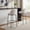 Forged Pewter, variant on Christopher Knight Home Modern Beige Upholstered Bar Stool with Forged Brass Metal Legs, Set of 2