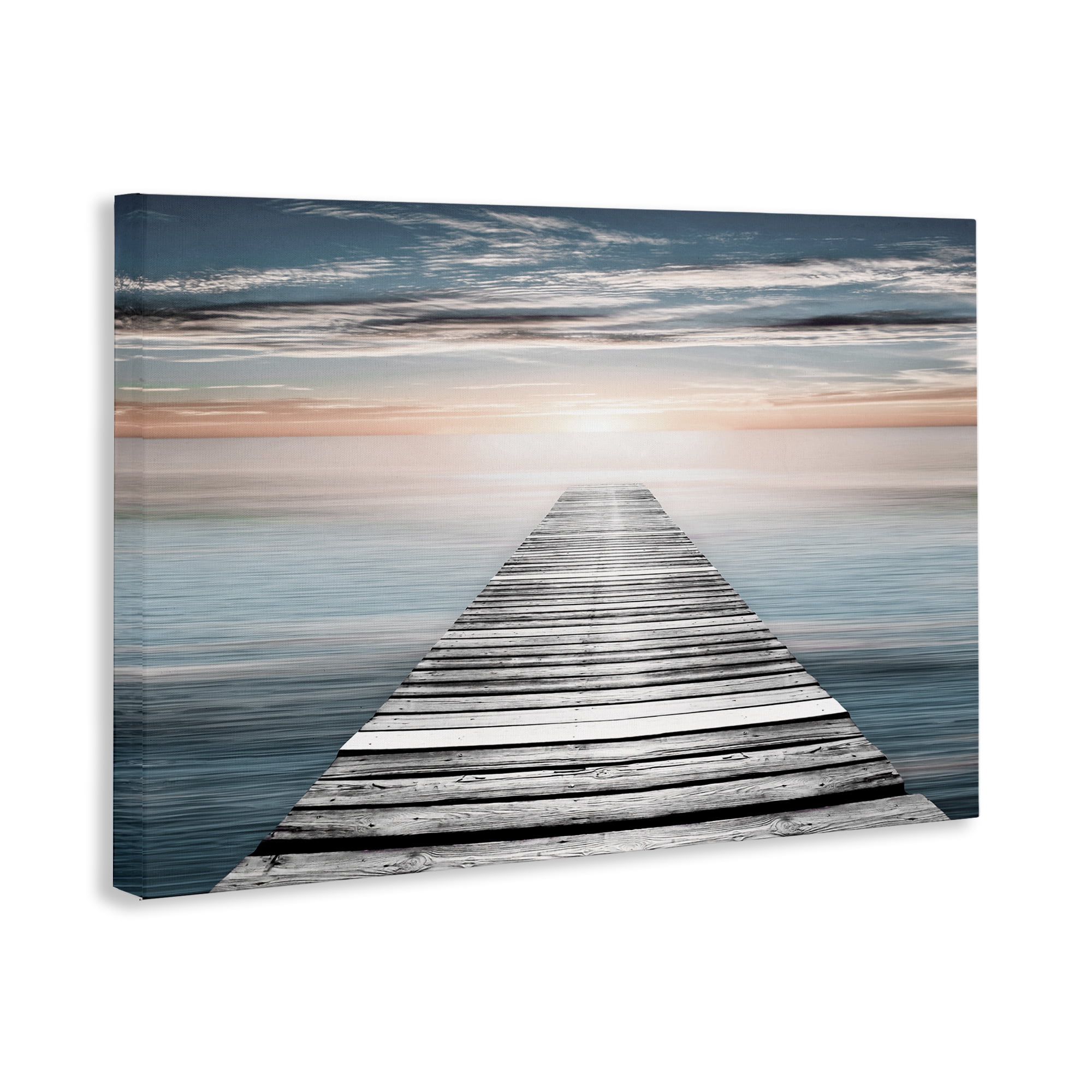 Stupell Industries Sunlit Dock Planks Landscape & Nature Photography Wrapped Canvas Art Print Wall Art, 24 x 16