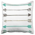 thumbnail image 1 of BOSDECO Housse de Coussin Flèche Vert Menthe et Gris 20x20 Pouces, 1 of 1