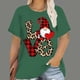 thumbnail image 1 of Camisetas de Navidad para mujer, Tops con estampado de dibujos animados de Papá Noel, camisetas de manga corta con cuello redondo, ropa informal de fiesta, Tops de gran tamaño para mujer, 1 of 5