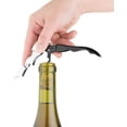 thumbnail image 5 of Sacacorchos, abridor de vino de camarero cromado resistente negro con cortador de papel de aluminio, llave de vino profesional para camareros y camareros, abridor de botellas negro para vino, 5 of 5