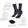 thumbnail image 3 of Honeii Space Dinosaur Print Children's Colorful Socks,Unisex Kids and Toddlers' Cushioned Sock,Kids Athletic Crew Socks,for Everyday Wear and Sports, 3 of 5