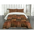 thumbnail image 3 of Ambesonne Ethnic Quilted Bedspread Set 3 Pcs, Geometric Stripes Design, Queen Size, Multicolor, 3 of 5