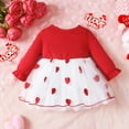 thumbnail image 7 of Girls Dresses Lover Themed Letter Print Ruffle Dress Baby Girl Valentines Day Outfit Girls Casual Dress for Toddler Girl 2-3 Years, 7 of 7