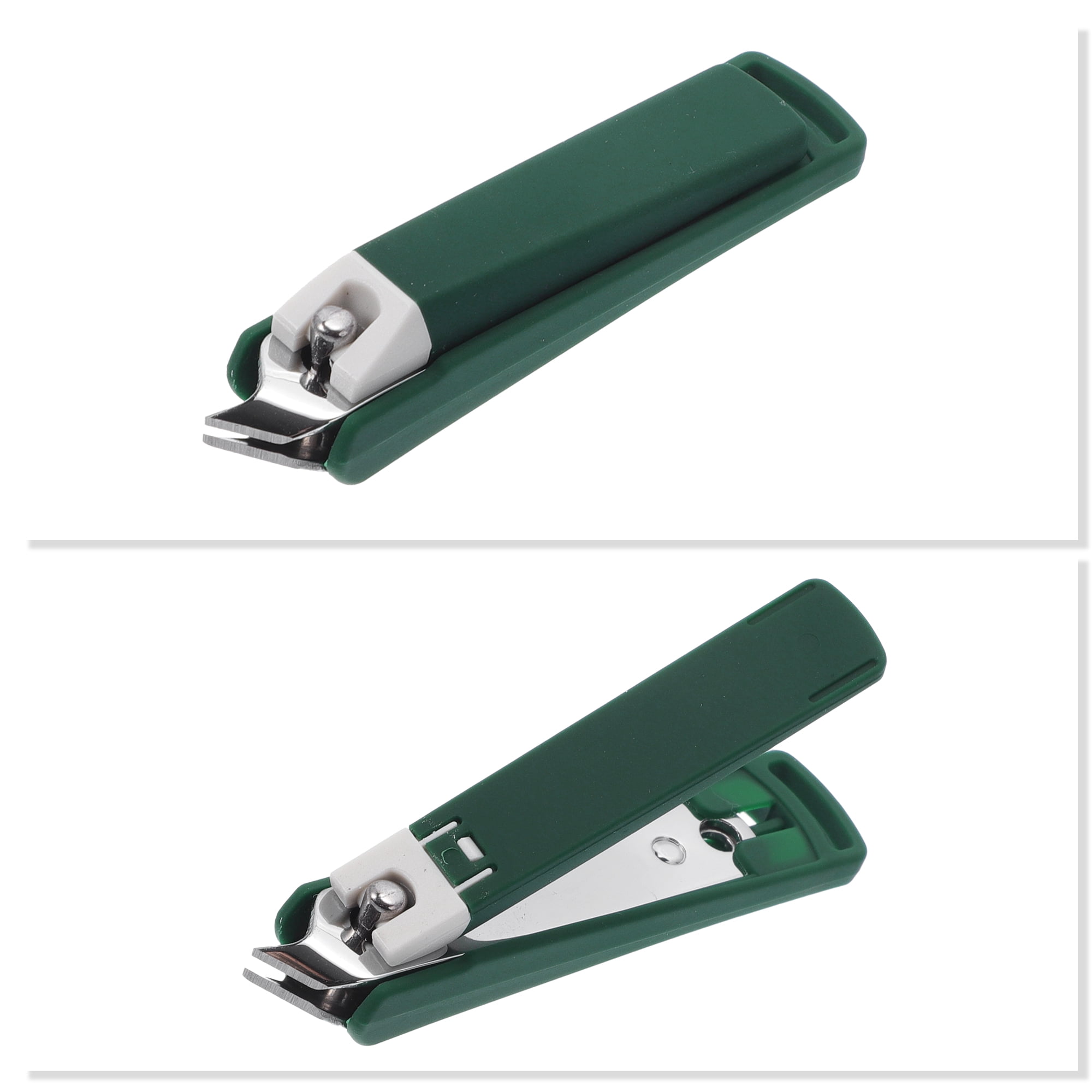 Unique Bargains Nail Clipper With Key Ring 1 Set Green