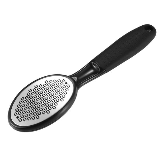 Unique Bargains Foot File Remove Dead Skin Pedicure Foot Scrubber Black Stainless Steel