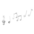 thumbnail image 1 of MasteelfCA DIY Acrylic Art Sticker Music Note Pattern Mirror Surface Wall Sticker Collage Home Bedroom Office Decor Mural Decoration (Silver), 1 of 8