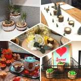 Efavormart Set of 3 | Assorted Farmhouse Wood Slice Votive Candle ...