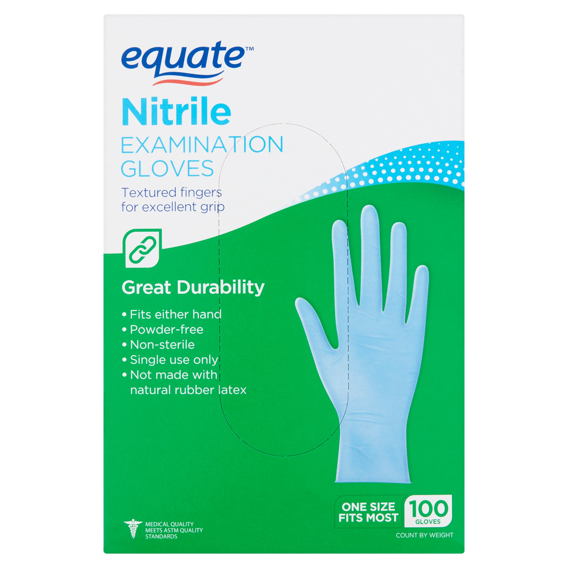 Equate Nitrile Examination Gloves, 100 count - image 3 of 10