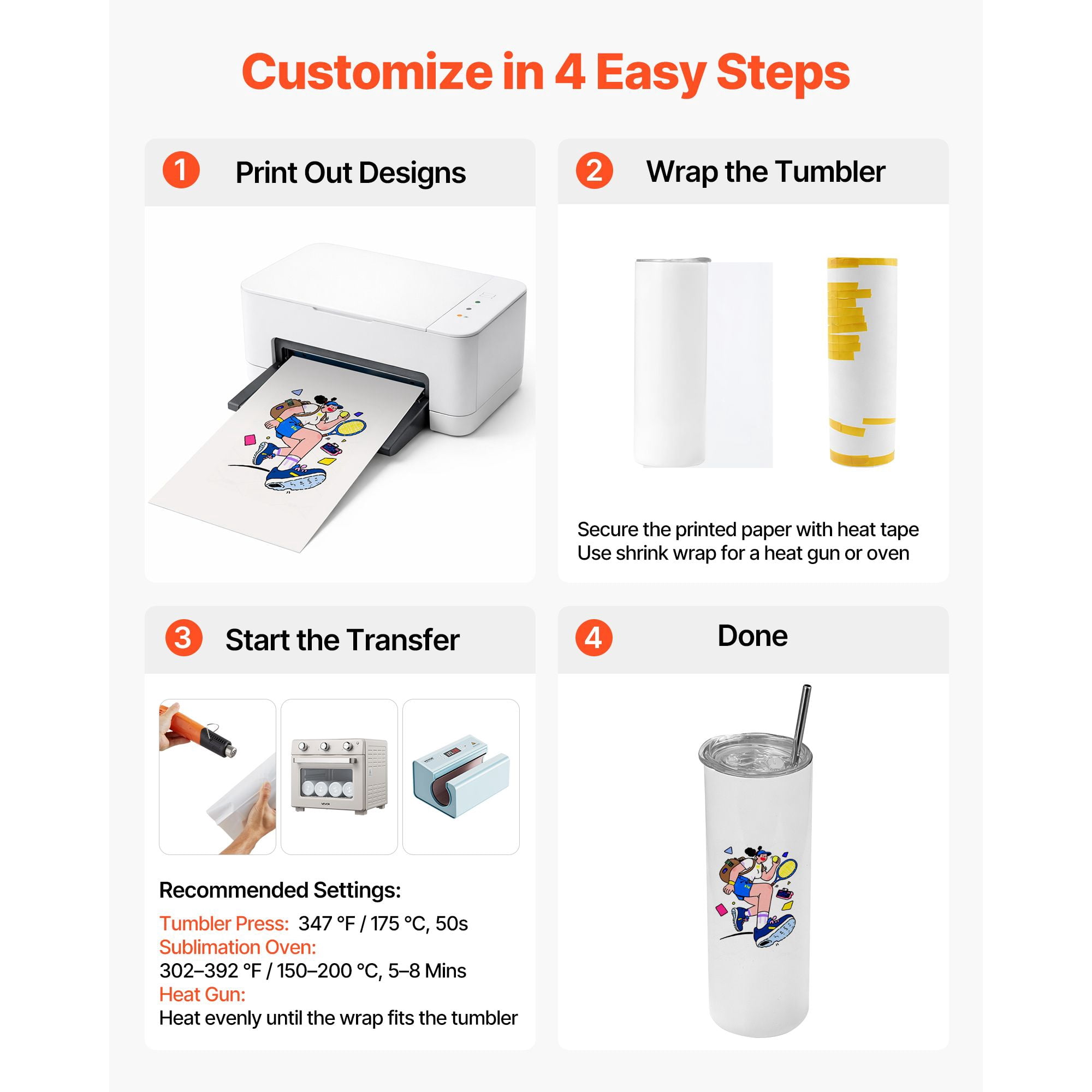 Sublimation Tumbler Bulk 20oz 304 Stainless Steel Double-Wall Vacuum Leak-Resistant with Lid Straws for DIY Custom Gifts
