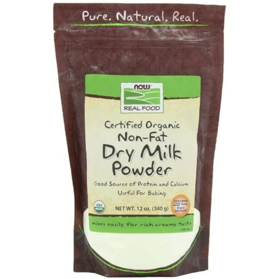 Now Foods Non Fat Dry Milk Powder Organic, 12-Ounce (Pack Of 2)