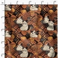 thumbnail image 3 of Soimoi Polyester Fleece Brown Fabric By the Yard - 56 Inch Wide - Cats Geometric Patterns - Playful and Modern Fusion for Fashion and Home Decor Printed Fabric, 3 of 6