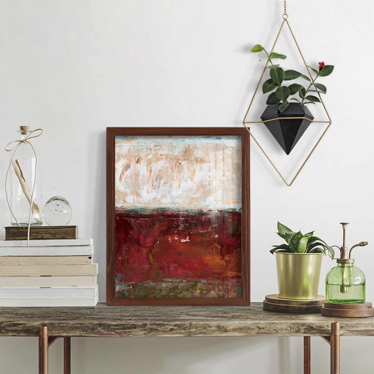 August Horizon II -Framed Print w/glass-Chestnut
