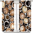 thumbnail image 2 of Coffee Kitchen Window Curtains, Coffee Design Coffee Theme Room Darkening Rod Pocket Windows Door Curtain for Kitchen Canteen Cafe Shop Decro 42x84in, 2 of 6