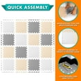 thumbnail image 6 of ProSource Kids Solid Colors Foam Puzzle Floor Play Mat, 36 or 16 tiles, 6 of 7