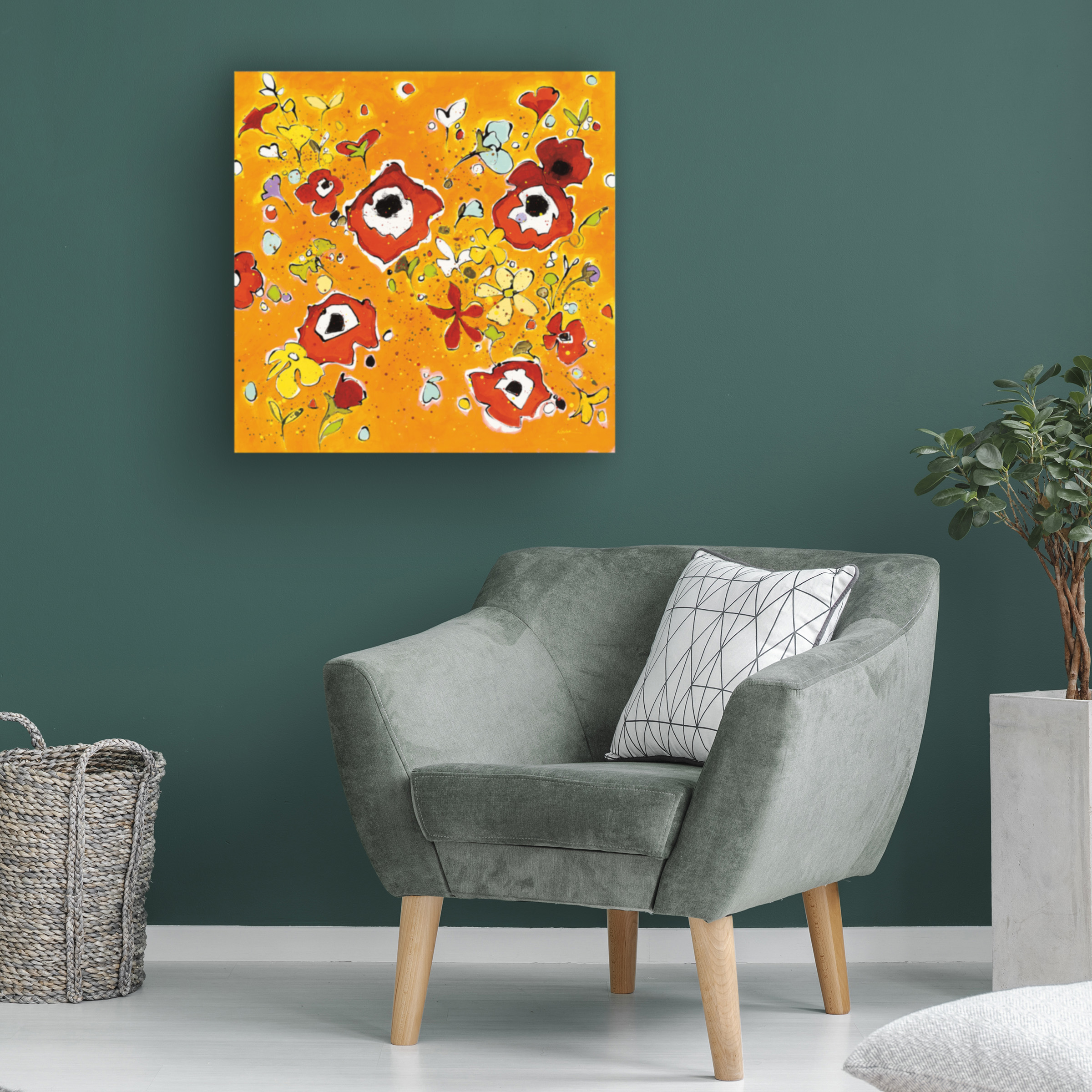 Shirley Novak 'Fleur Amusement' Canvas Art