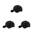 thumbnail image 4 of Decodeary Stylish Cap For Men Gifts For Outdoor Adventures Easy To Wear Baseball Cap black 3Set, 4 of 6