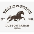 thumbnail image 2 of Women's Yellowstone Brown Horse Dutton Ranch Logo Est. 1886  Graphic T-Shirt, 2 of 4